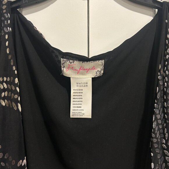 Free People Women’s Black and Silver Kimono Duster One size - Picture 2 of 8